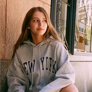 John Galt Heather Gray New York Hoodie